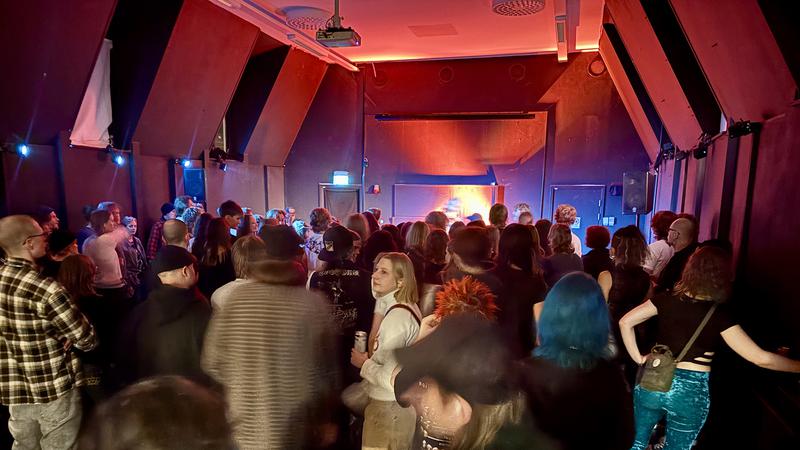 Massor av människor i en konsertlokal