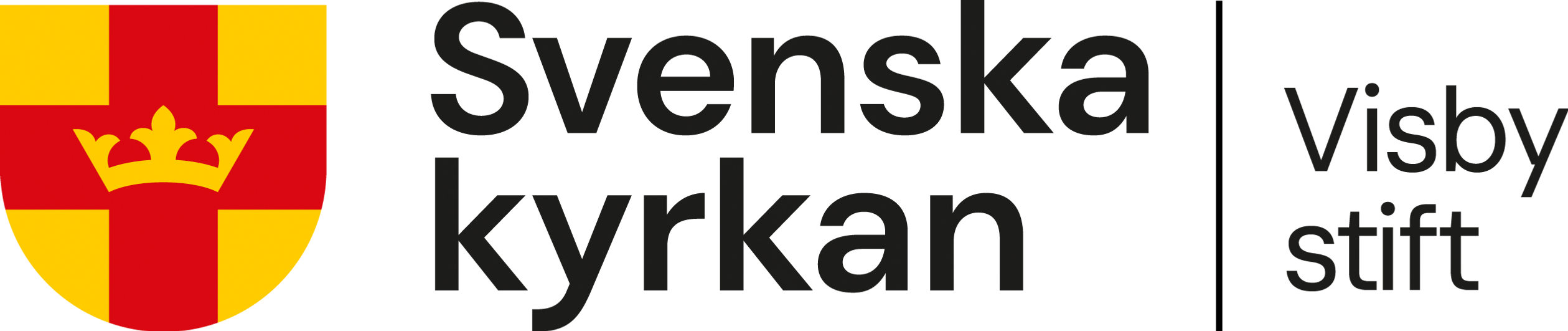 logotyp Svenska Kyrkan med text Svenska kyrkan Visby stift