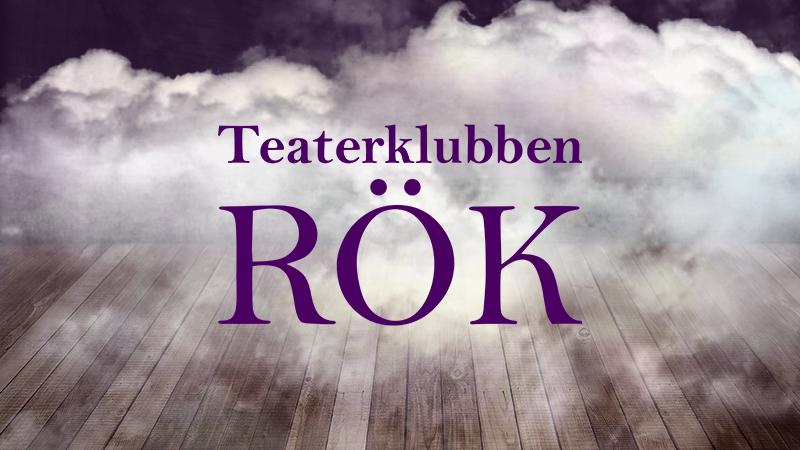 Bild av teaterscen med scenrök och logotyp