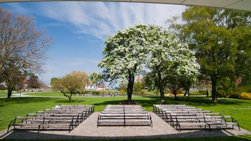 Almedalen sett från scenen 