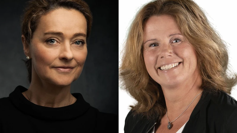 Porträttbilder av två kvinnor