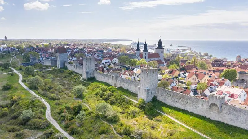 Visby innerstad och ringmur.