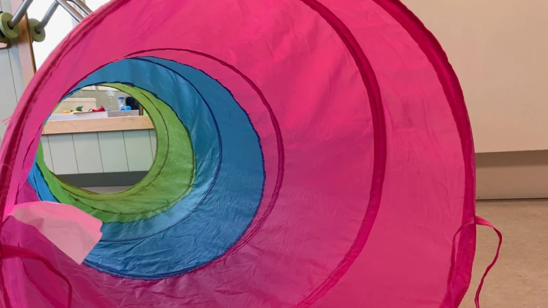 tygtunnel på förskola