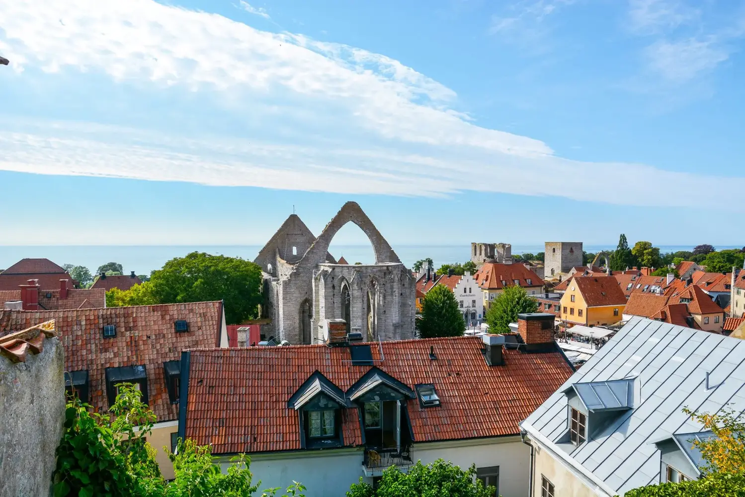 Vy över Visby innerstad
