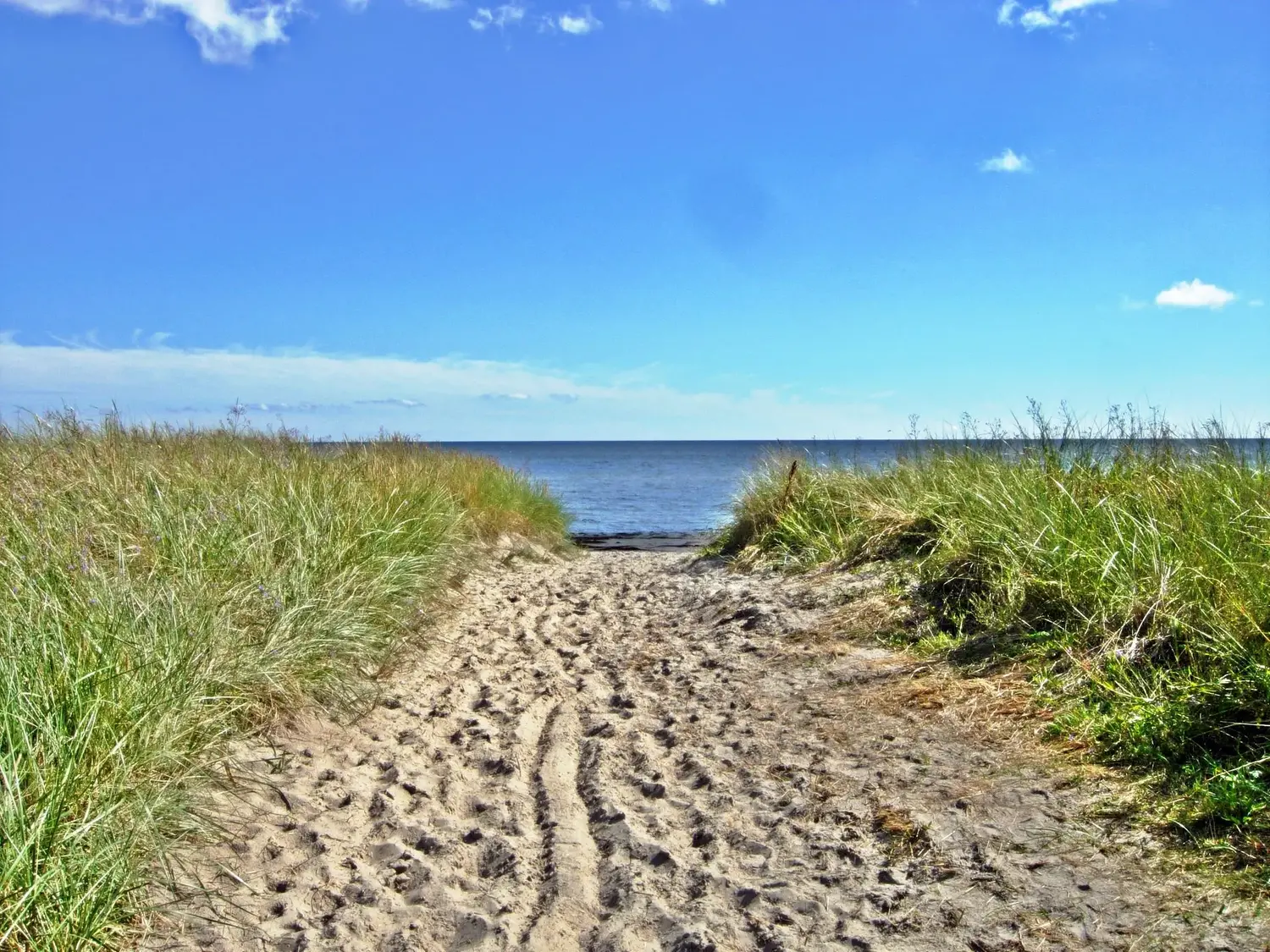 Bild på en väg ner till stranden